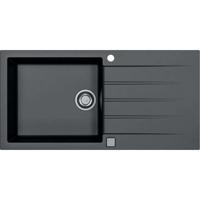 Inbouwspoelbak - Graniet - Zwart - 1 grote bak - 100 x 50 cm - CADIT - STRADOUR