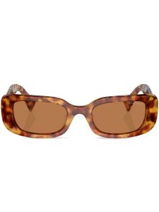 Miu Miu Eyewear lunettes de soleil rectangulaires à effet écailles de tortue - Vert