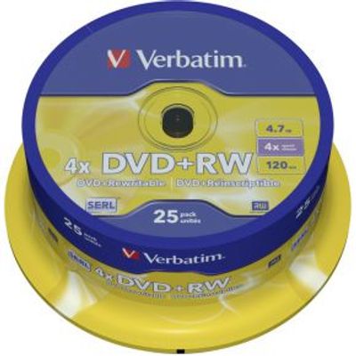 Verbatim DVD+RW 4X 25st. Spindle