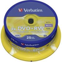 Verbatim DVD+RW Matt Silver 4,7 GB 25 stuk(s) - thumbnail
