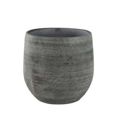 Ter Steege Plantenpot/bloempot - keramiek - mystic grijs - D15 x H13 cm