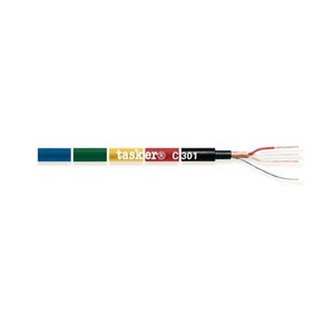 Tasker C301 microfoonkabel 2x0,22mm zwart per meter