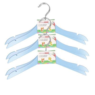 Storage Solutions kledinghangers voor kinderen - 12x stuks - hout - Klerenhangers - blauw