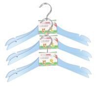 Storage Solutions kledinghangers voor kinderen - 12x stuks - hout - Klerenhangers - blauw