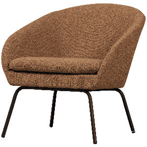 WOOOD Fauteuil Ditte Bouclé - Cognac