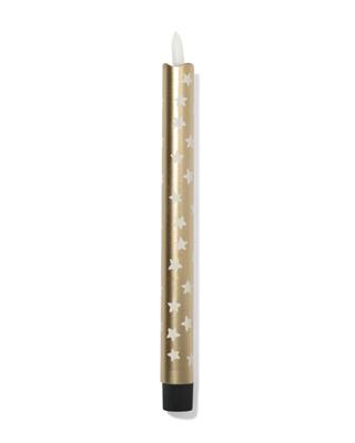 HEMA Led lange huishoudkaars ⌀2.2x25cm ster goud