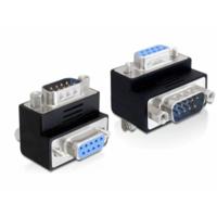 Delock 65266 VGA Adapter [1x D-sub stekker 9-polig - 1x D-sub bus 9-polig] Zwart