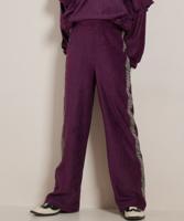 wide fit velvet broek panterstreep