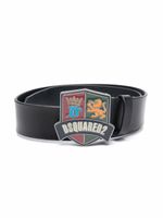 DSQUARED2 KIDS ceinture en cuir à boucle logo - Noir - thumbnail