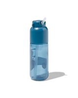 HEMA Waterfles Met Rietje 300ml Tractor (blauw) - thumbnail
