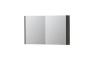 INK SPK1 spiegelkast met 2 dubbel gespiegelde deuren, stopcontact en schakelaar 100 x 14 x 60 cm, gerookt eiken