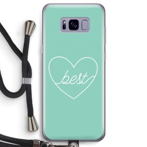 Best heart pastel: Samsung Galaxy S8 Transparant Hoesje met koord