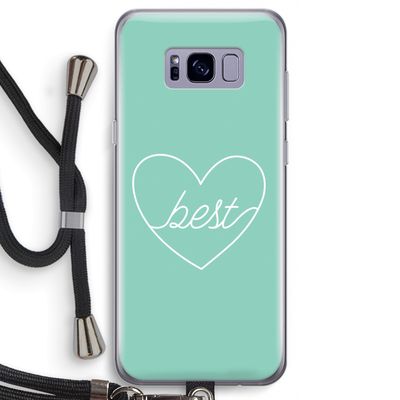 Best heart pastel: Samsung Galaxy S8 Transparant Hoesje met koord