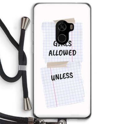 No Girls Allowed Unless: Xiaomi Mi Mix 2 Transparant Hoesje met koord