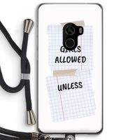 No Girls Allowed Unless: Xiaomi Mi Mix 2 Transparant Hoesje met koord