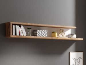 Wandplank SINO 180 cm eik/hoogglans wit