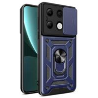 Xiaomi Redmi Note 13 4G Rotary Ring Hybrid Case with Camera Shield - Blue