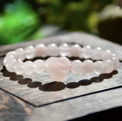 Rozenkwarts hart armband - Rozenkwarts - Spiritueelboek.nl