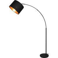LED Vloerlamp - Trion Corry - E27 Fitting - Rond - Mat Zwart - Aluminium - thumbnail
