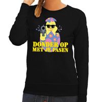 Fout paas sweater zwart donder op met je Pasen voor dames