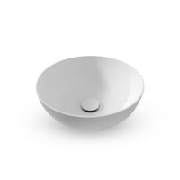 Waskom Opbouw EH Design Cossato 390x390x145 mm Rond Thin Edge Solid Surface Mat Wit - thumbnail