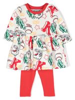 Kenzo Kids robe à logo imprimé - Tons neutres