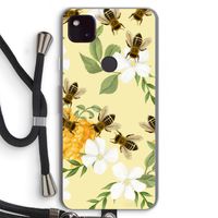 No flowers without bees: Pixel 4a 5G Transparant Hoesje met koord