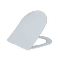 Toiletzitting met Deksel Wiesbaden Vesta Shade Slim met Soft Close Mat Wit