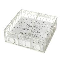 Boltze Home servethouder metaal wit