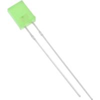 TRU COMPONENTS 1577352 Bedrade LED Groen Rechthoekig 2 x 5 mm 1250 mcd 120 ° 20 mA