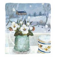 Kerstkaart - Witte Bloemen (Set van 5) - thumbnail