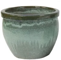 Mcollections bloempot delta geglazuurd 38x31 cm mos