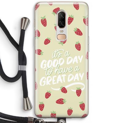 Don't forget to have a great day: OnePlus 6 Transparant Hoesje met koord