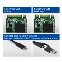 ACT Connectivity USB-C M.2 NVMe / PCIe SSD Behuizing, tool-free externe behuizing - thumbnail
