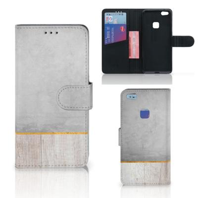 Huawei P10 Lite | Book Style Case | Wood Concrete