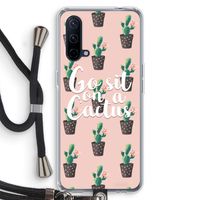 Cactus quote: OnePlus Nord CE 5G Transparant Hoesje met koord
