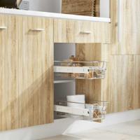 VidaXL Draadmanden uittrekbaar 2 st 300 mm zilverkleurig