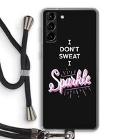 Sparkle quote: Samsung Galaxy S21 Plus Transparant Hoesje met koord