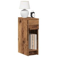 Nachtkastjes 2 st met lade 20x36x60 cm oud houtkleurig