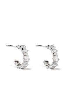 Suzanne Kalan petites boucles d'oreilles en or blanc 18ct ornées de diamants - Argent