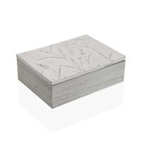 Box for Infusions Versa Wit Hout MDF 18 x 7,5 x 24 cm Blommor