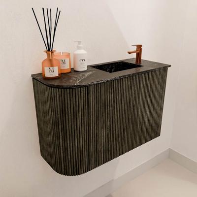Toiletmeubel Mondiaz Joya Dlux | 61.6 cm | Meubelkleur Shadow | Faye wastafel Lava Wasbak Rechts | 1 kraangat