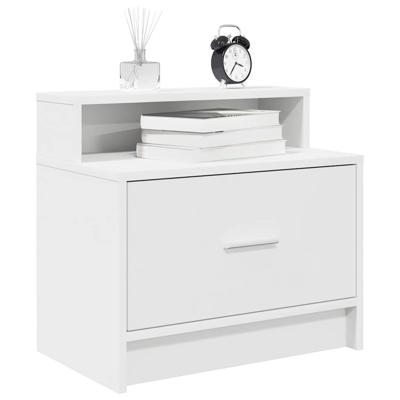 Nachtkastje met lade 51x31x47 cm wit