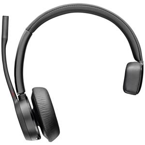 HP Poly Voyager 4310 MS Teams Headset On Ear headset Computer Bluetooth Mono Zwart Volumeregeling