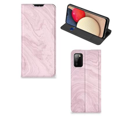 Samsung Galaxy M02s | A02s | Standcase | Marble Pink - Origineel Cadeau Vriendin