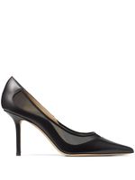 Jimmy Choo escarpins Love 85 mm à empiècement en mesh - Noir