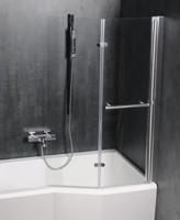 Vouwbare Badwand Sapho Odessa 97 cm Zilver