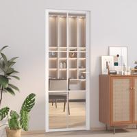 VidaXL Binnendeur 76x201,5 cm esg-glas en aluminium wit