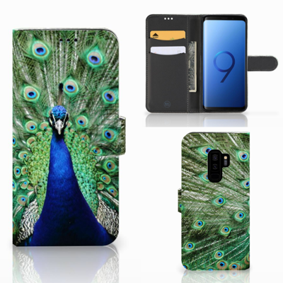 Samsung Galaxy S9 Plus | Telefoonhoesje | Met pasjeshouder | Pauw