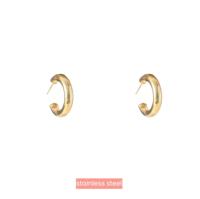 Day&Eve Oorringen Striped Hollow Hoop | Goud